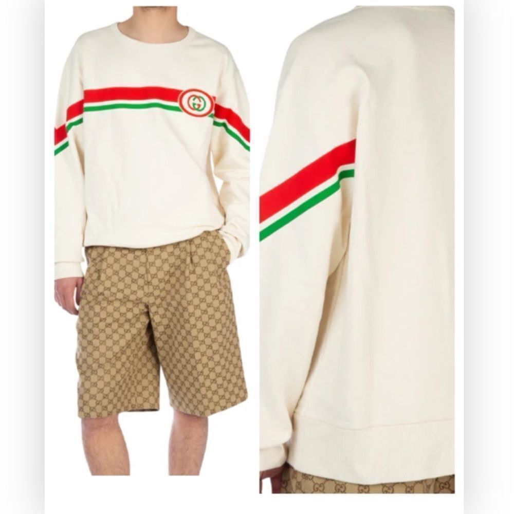 Gucci  GG Logo Distressed Sweatshirt over size